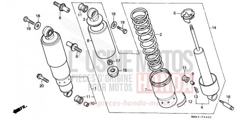REAR CUSHION VT1100CR de 1994
